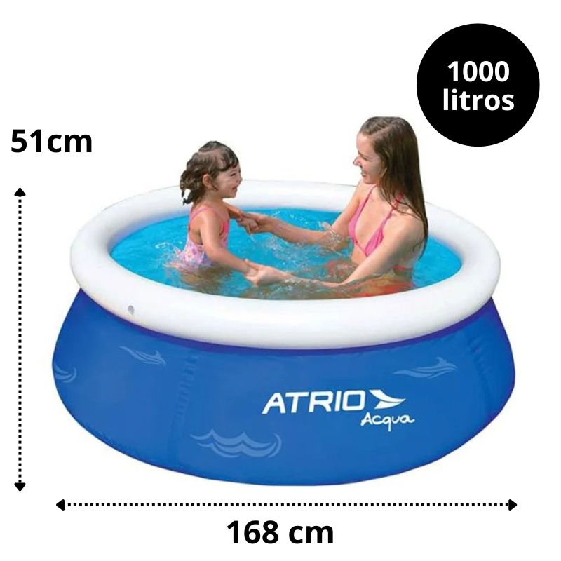 Piscina 1000 Litros Infantil Inflável Circular -  Atrio