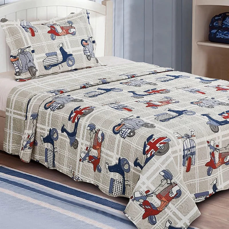 Jogo de Colcha Evolution Patchwork Solteiro 2 Peças