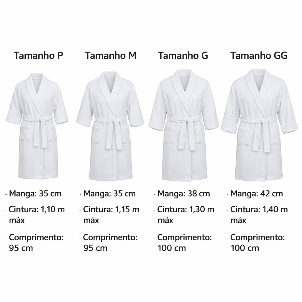 Roupão de Microfibra Unissex Adulto Corttex